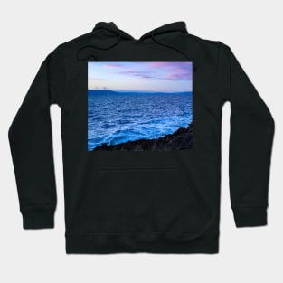 Blue Ocean Waves Hoodie